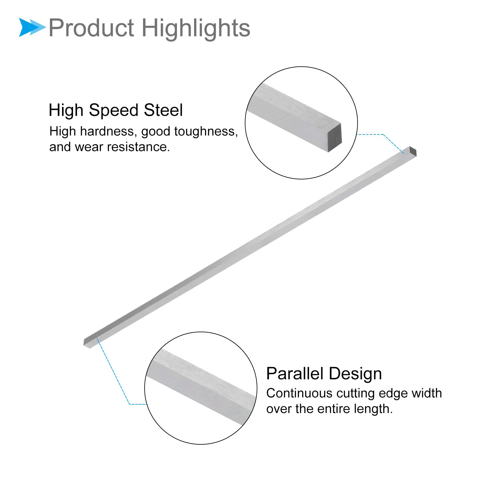 CoCud 4mm X 12mm X 200mm HSS Square Tool Bit - High Speed Steel 4241 Blank For Lathe & Milling - View #7