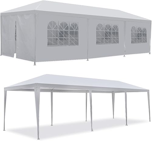 Miniatura 9 de F2C Gazebo para exteriores de 10 x 10 pulgadas, toldo blanco con paredes laterales, para fiestas, bodas, catering, eventos, pabellón, playa,