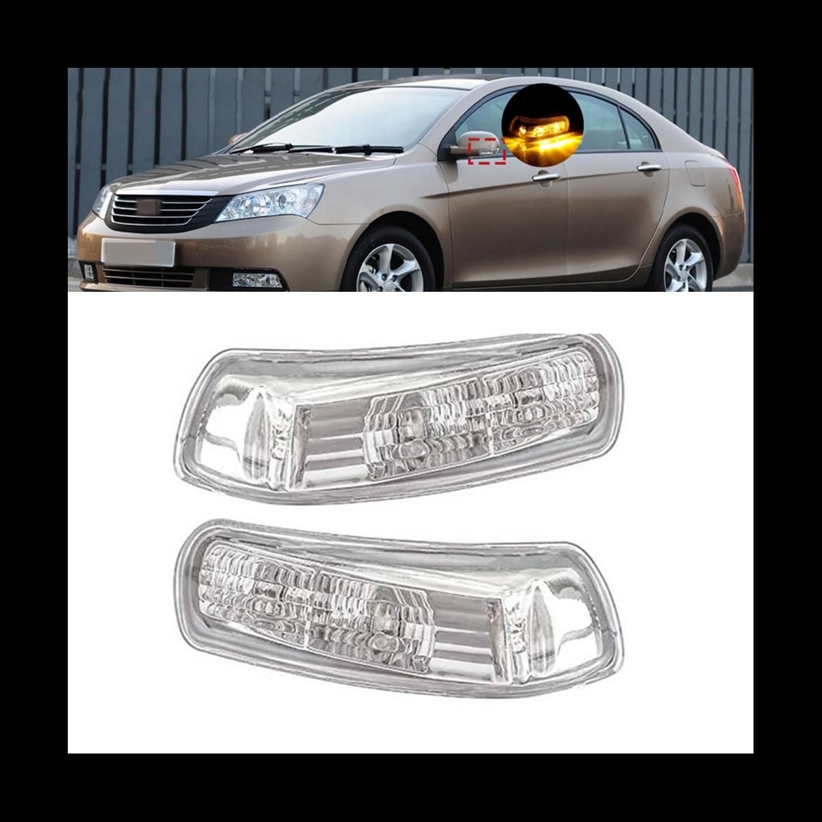 Générique LED Feu clignotant 1 Paire Feux Rétroviseur LED Clignotant D'aile Porte Pour Geely Pour Emgrand 7 EC7 EC715 EC718 Latéral Clignotant Rétroviseur Extérieur