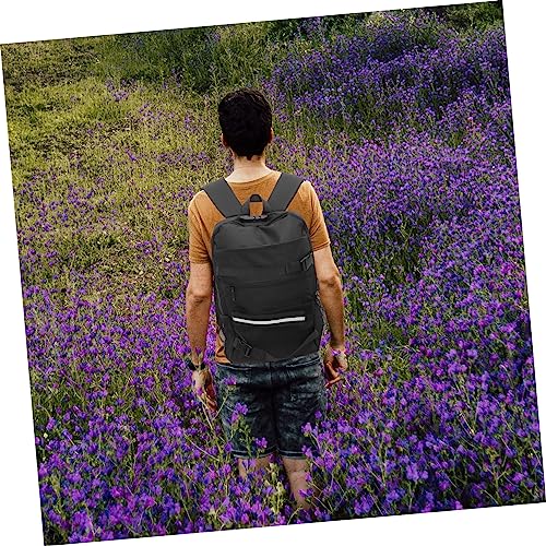 Backpack, 1pc Skateboard Laptop Bag, Casual Daypack, Black, Oxford Cloth, Business Computer Bag, Travel, 1.0 centiliters, 4.72x11.22x4.72 inches3