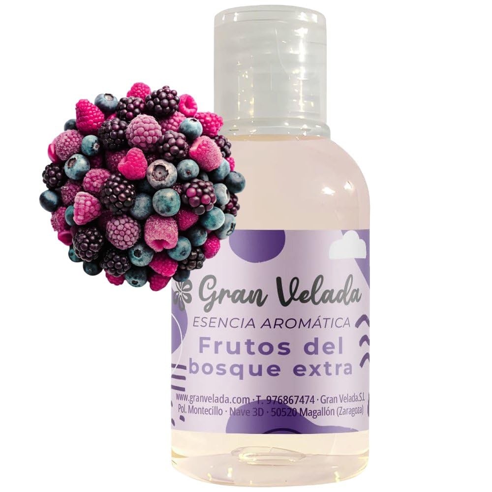 Esencia de Frutos del Bosque Extra Concentrada | Aroma Dulce y Afrutado | Ideal para Perfumes, Cosméticos Caseros, Jabones y Velas