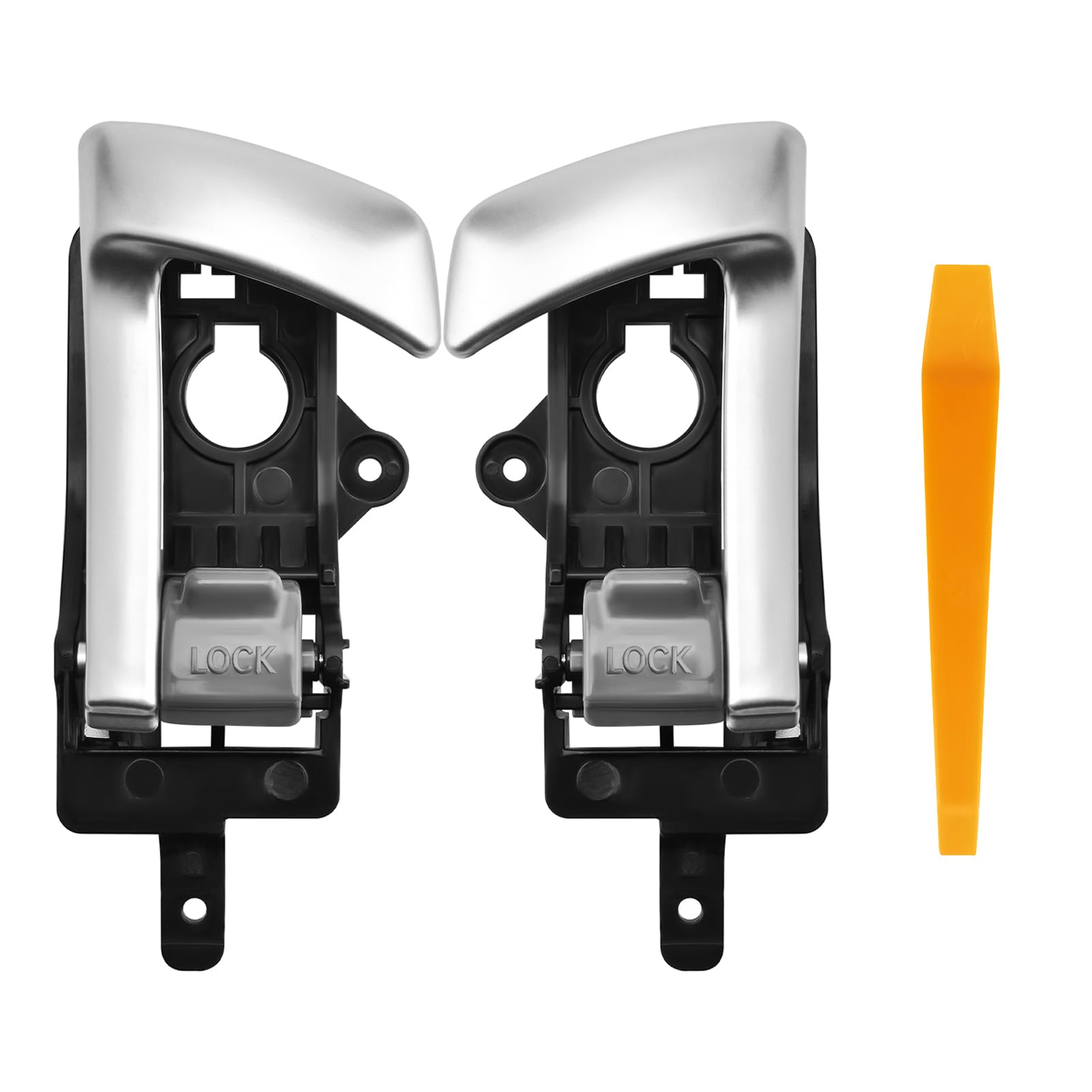 Quealzara Gray Interior Door Handle (A Pair) Front or Rear Left and Right Compatible with Hyundai Santa Fe 2007-2012 Replaces 82610-2B000 82620-2B000