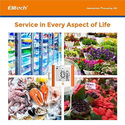 Elitech Gsp-8 Digital Data Logger Refrigerator Temperature Humidity Recorder Alarm #TOP6