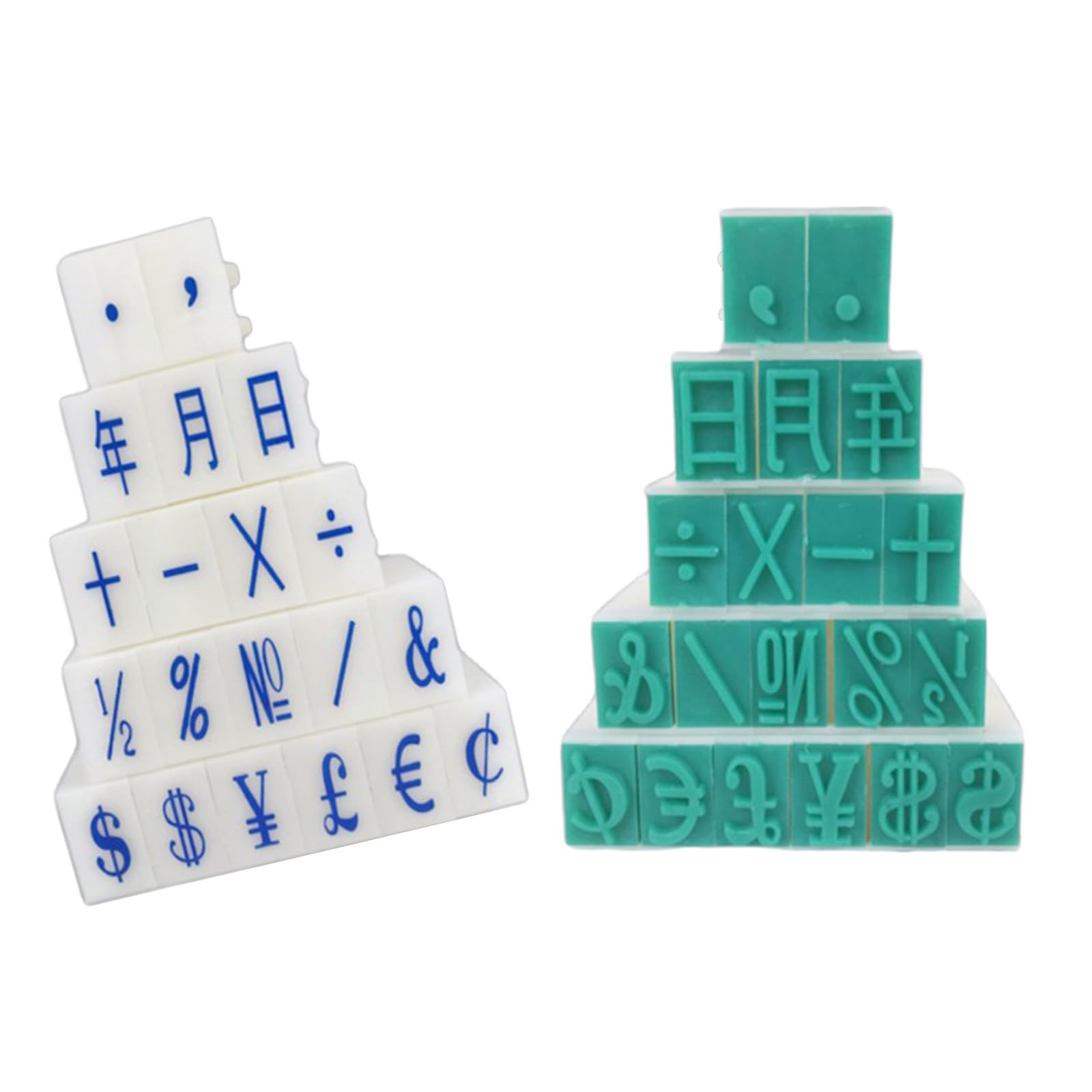 20Pcs Detachable Date Symbol Stamp Detachable Craft Stamp Date Month Year Stamp For Scrapbooking Teaching Art Craft