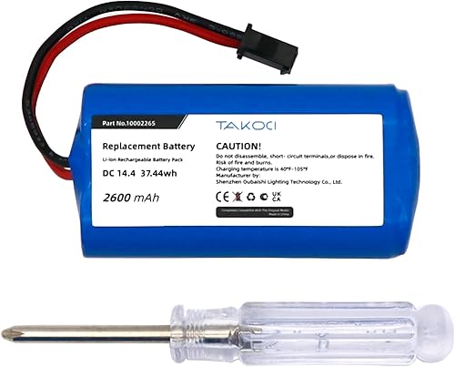 Miniatura 1 de Batería de repuesto compatible con Ecovacs Deebot N79S, DN622, RoboVac 11, 11S, 11S MAX, 30, 15C, 15T, 12, 35C Li-ion 14.4V