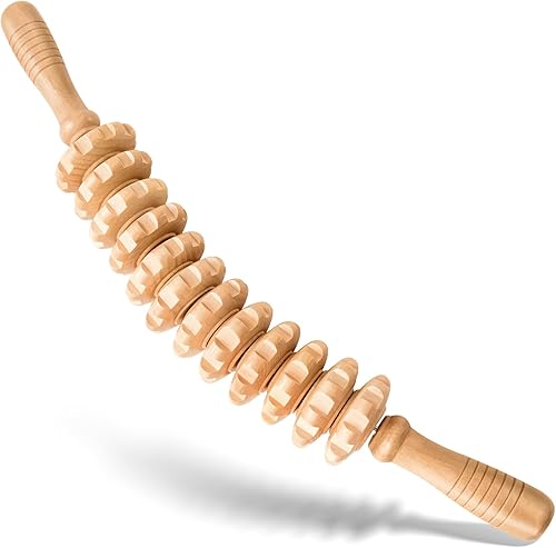 Barra de masaje manual de madera para piernas, removedor de celulitis, herramienta de masaje, fascia, reduce la celulitis en las piernas y otras