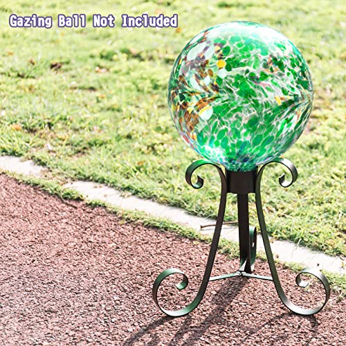 Vcuteka Gazing Ball Stand, Metal Gazing Globe Stand For 10-12 Inch Garden Gazing Globe, Indoor/Outdoor Display Stand Décor Accessories, Black 11.5" H #TOP3