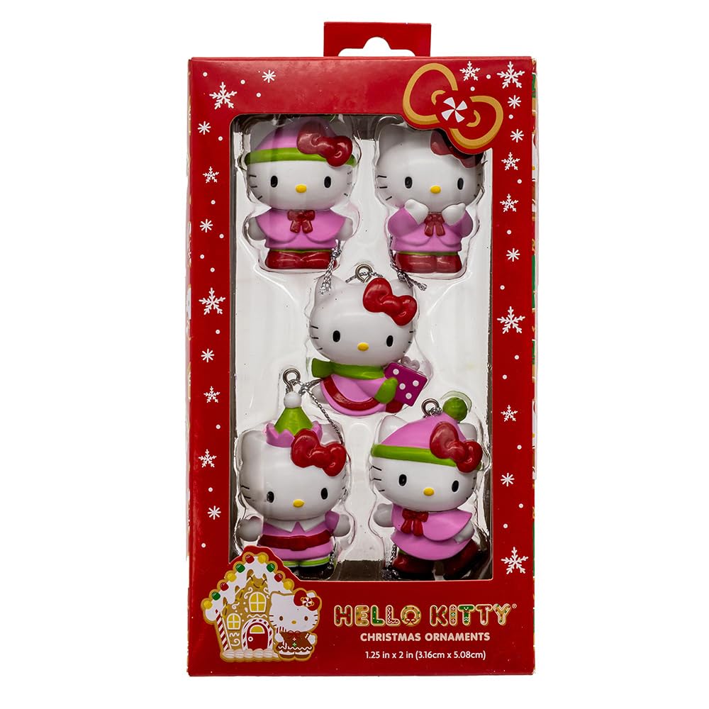 Amazon.com: Kurt Adler 5-piece Set of Hello Kitty™ Miniature