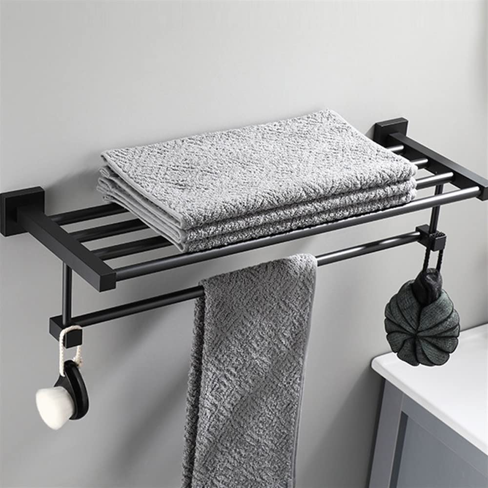 Rails de serviette CRODY de 40 cm en aluminium mat pour salle de bain