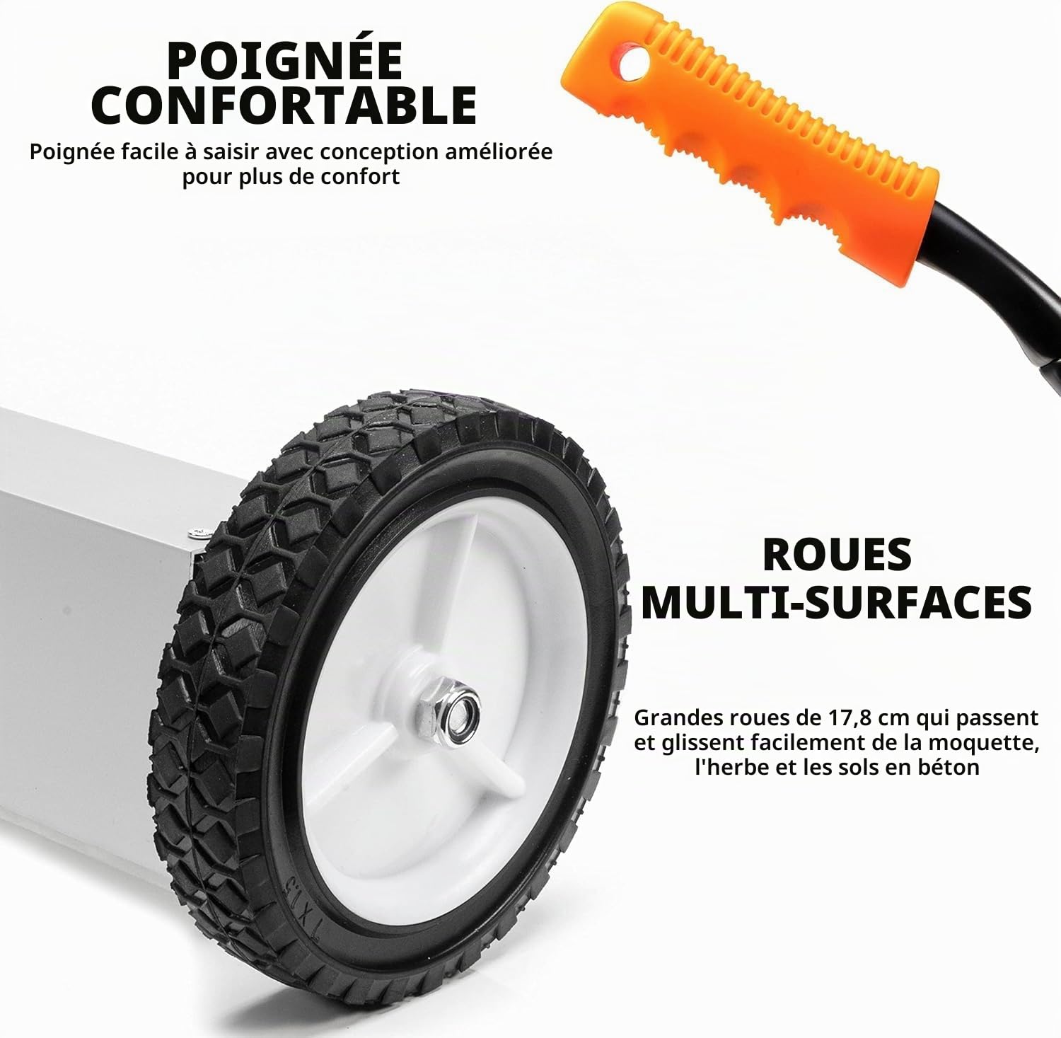 Neiko® Heavy Duty 61 cm Balai magnétique Pickup Outil en métal avec dégagement rapide Hauteur réglable, 53418A