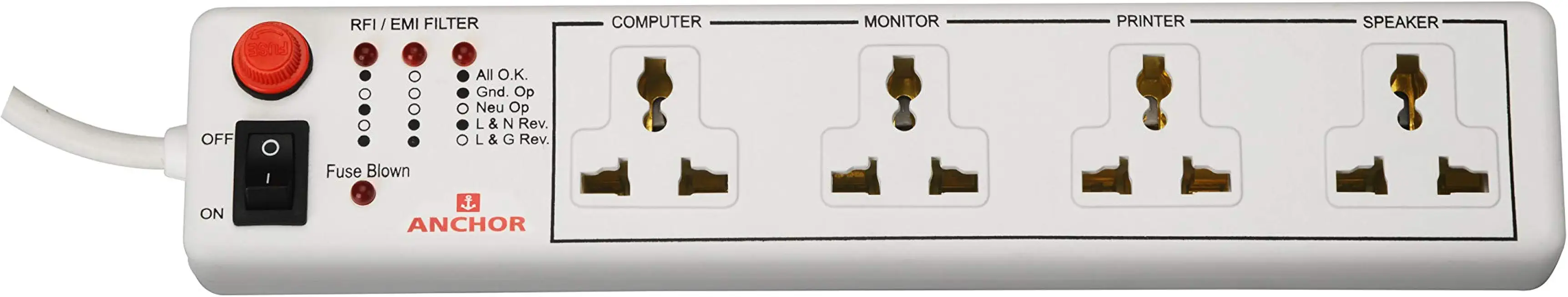 Anchor by Panasonic 4 Way International Socket