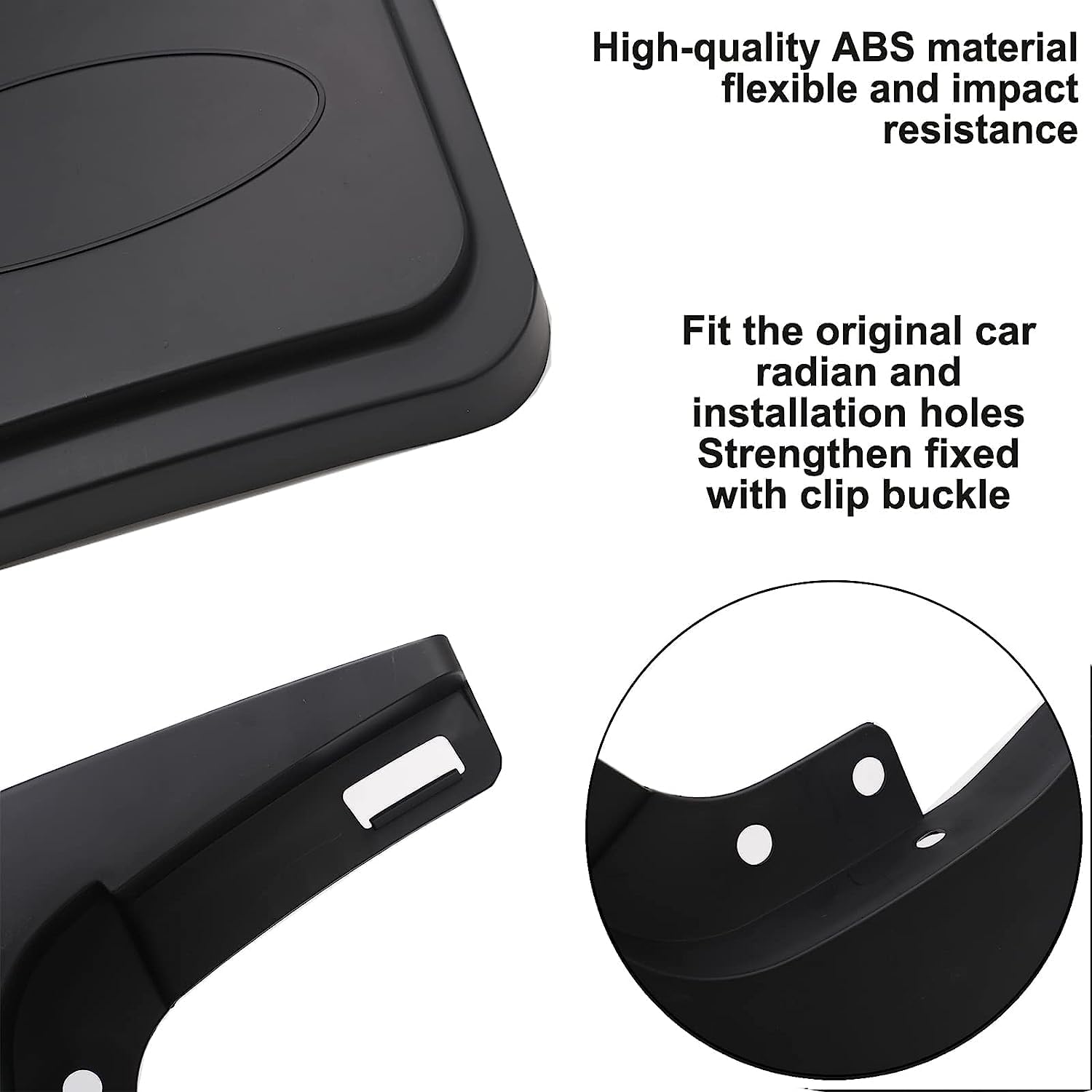 F150 Mud Flaps for Ford F-150 2021-2025 (Excludes Raptor Models) All Weather Mudflaps Splash Guards for Trucks/Front Rear 4pc Set/No Need to Drill Holes/Only Fit No Fender Flares' Model