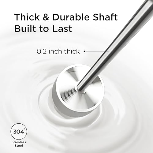 Miniatura 4 de Kitchen Mama Silkwhisk Espumador eléctrico de leche de mano mini mezclador de bebidas, acero inoxidable, máquina de espuma fría, varita espumadora