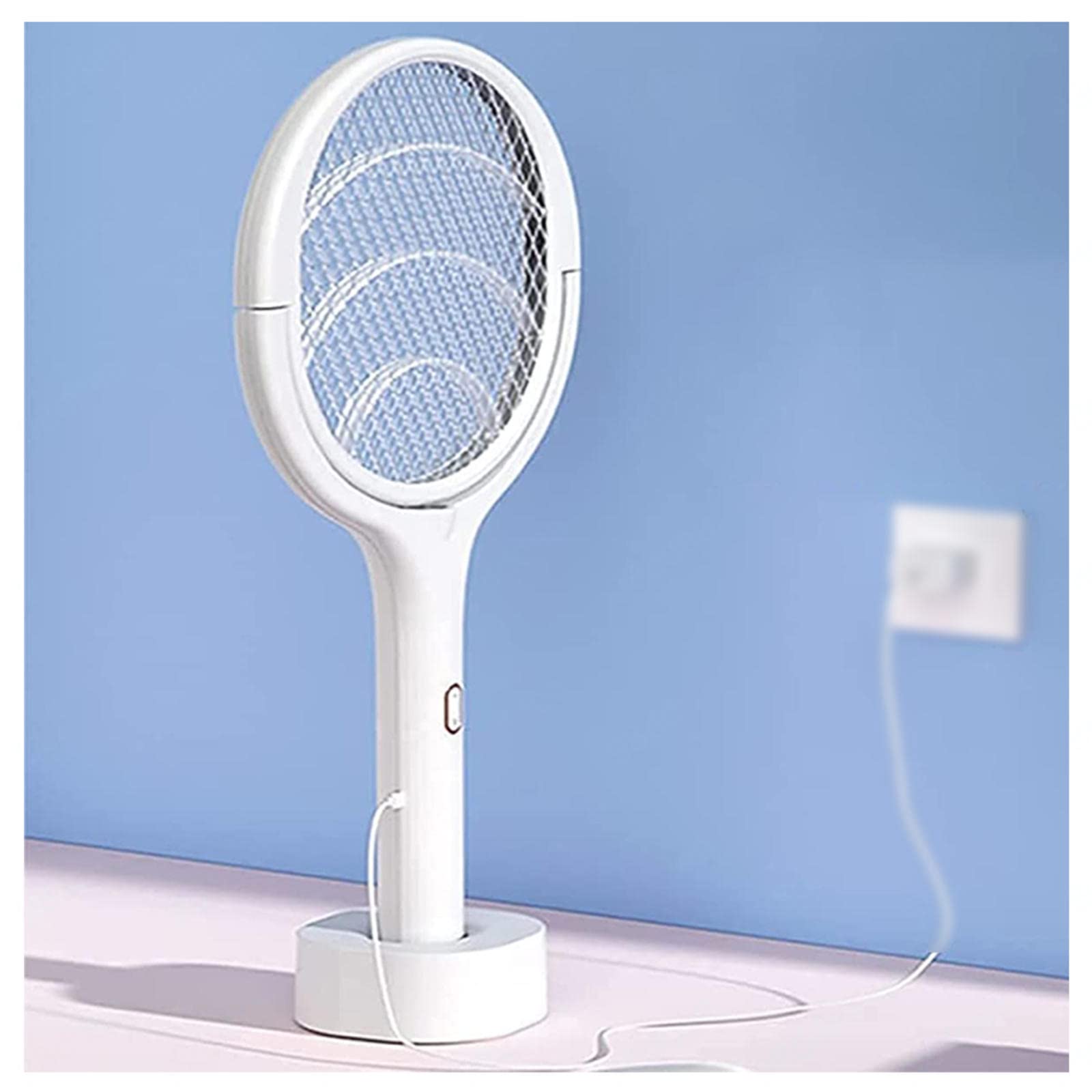 FAXIOAWA Raqueta electrónica para Matar Moscas, matamoscas de Carga Tipo C, Raqueta eléctrica para Matar Moscas de la Fruta, se Puede Utilizar como lámpara antimosquitos