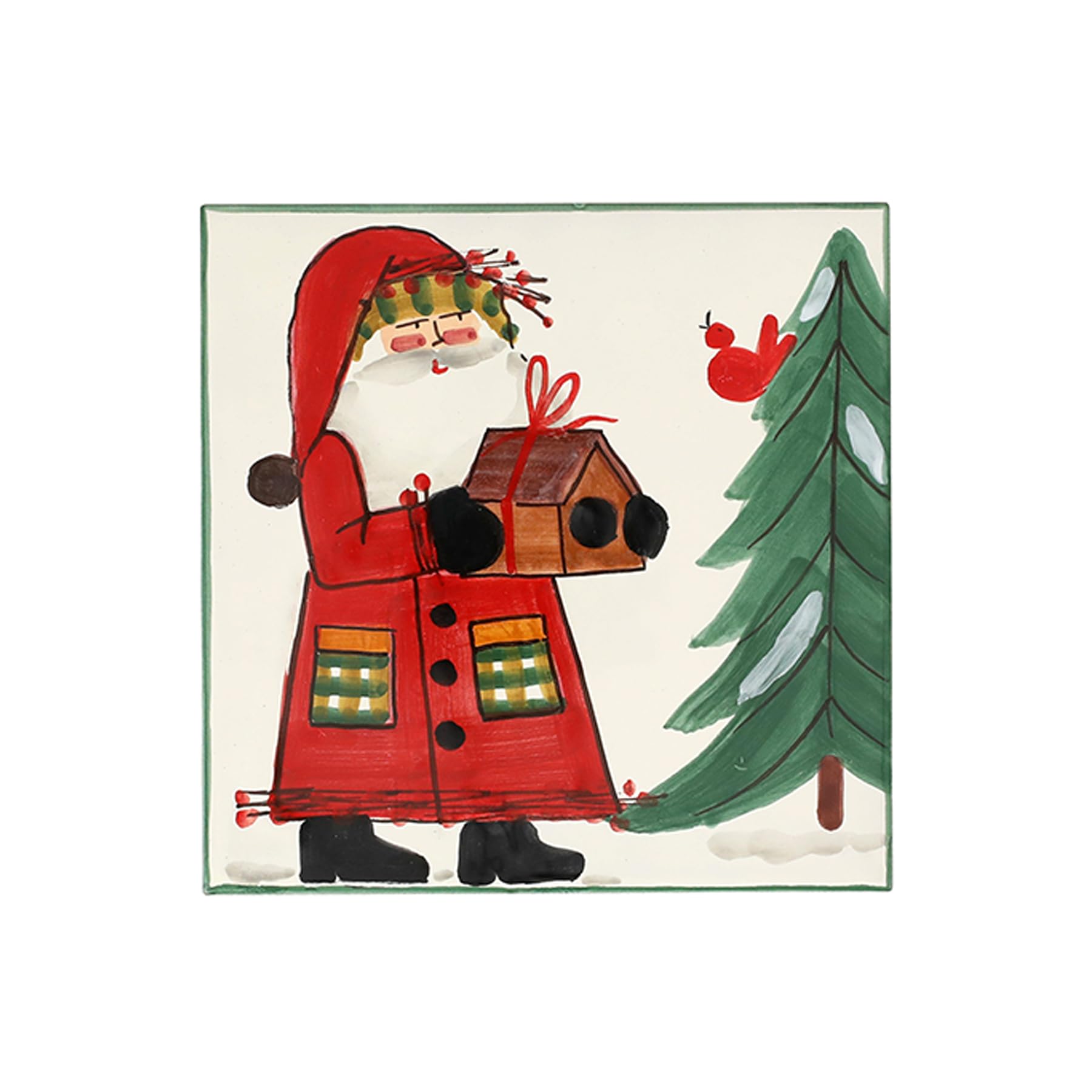 Vietri Old St. Nick Holiday Collection Italian Serveware Sets (Trivet)