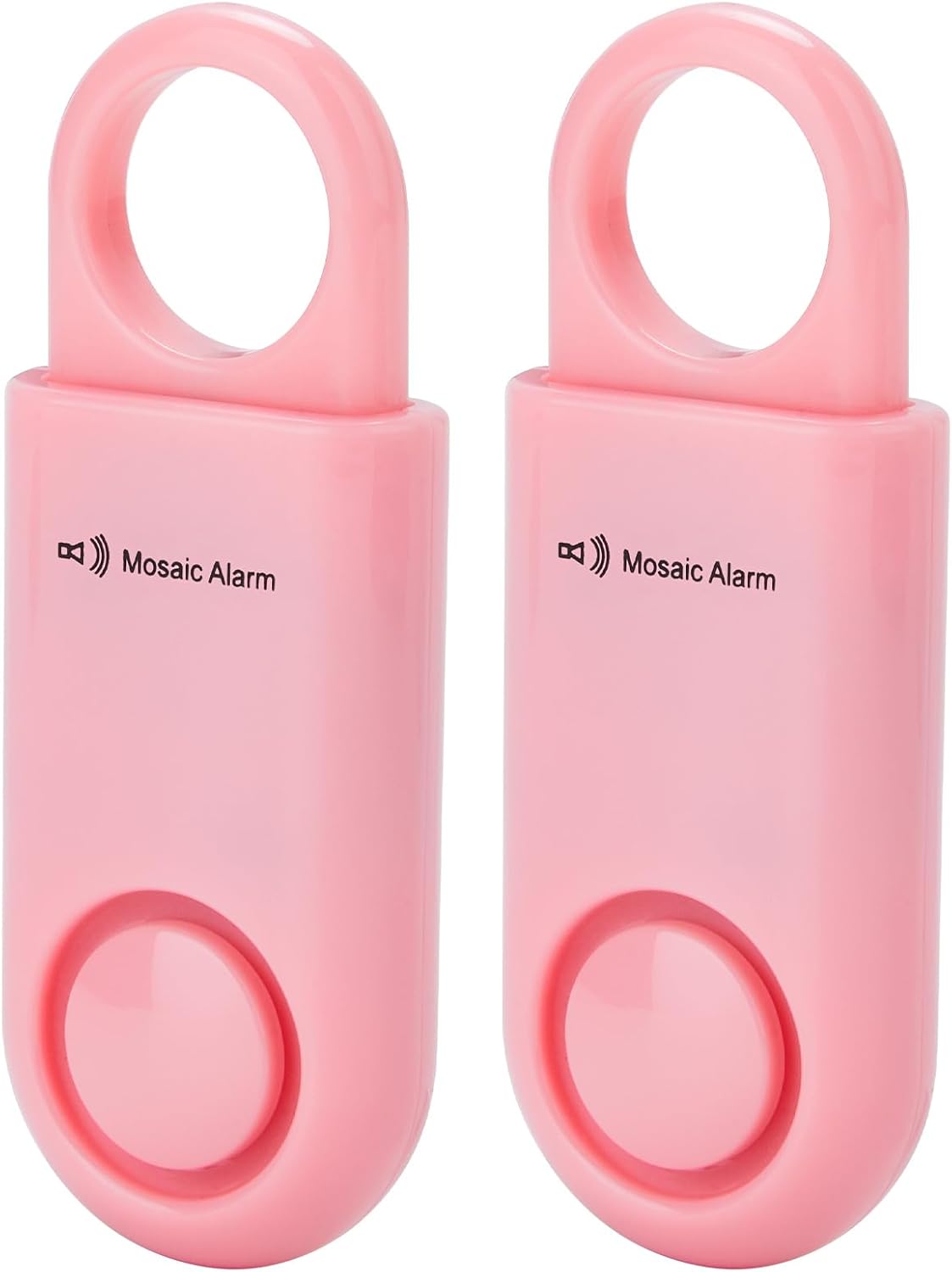 2 Pack Private Security Alarm 130db Person-Replaceable Battery SOS Emergency Loud Sound Siren Keychain Alert for Ladies, School College students, Youngsters, Night time Runner, Mountaineering, Camp, Bear Alarm. Pink