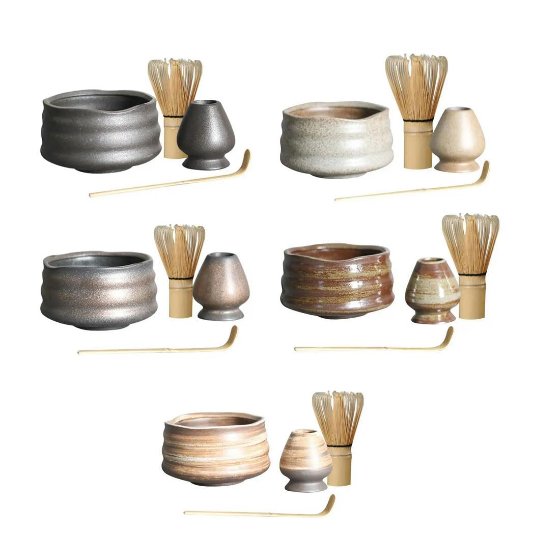 UANGLI Ensemble Matcha cérémonie du thé Traditionnelle, Bol Matcha, Support de Fouet pour Salon de thé, Cuisine, Maison