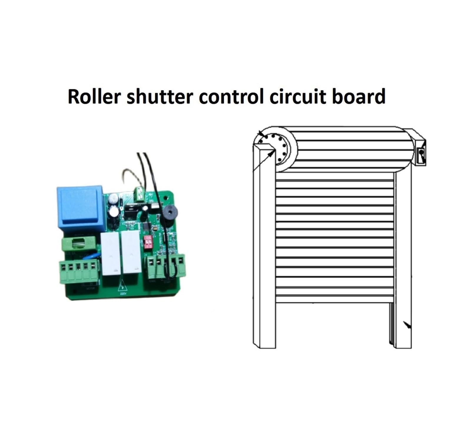 Carte électronique pour ouvre-portail Vitesse à distance de moteur du contrôle 433mhz OR de volet roulant réglable Pour usines et écoles(PCB 2 remote)