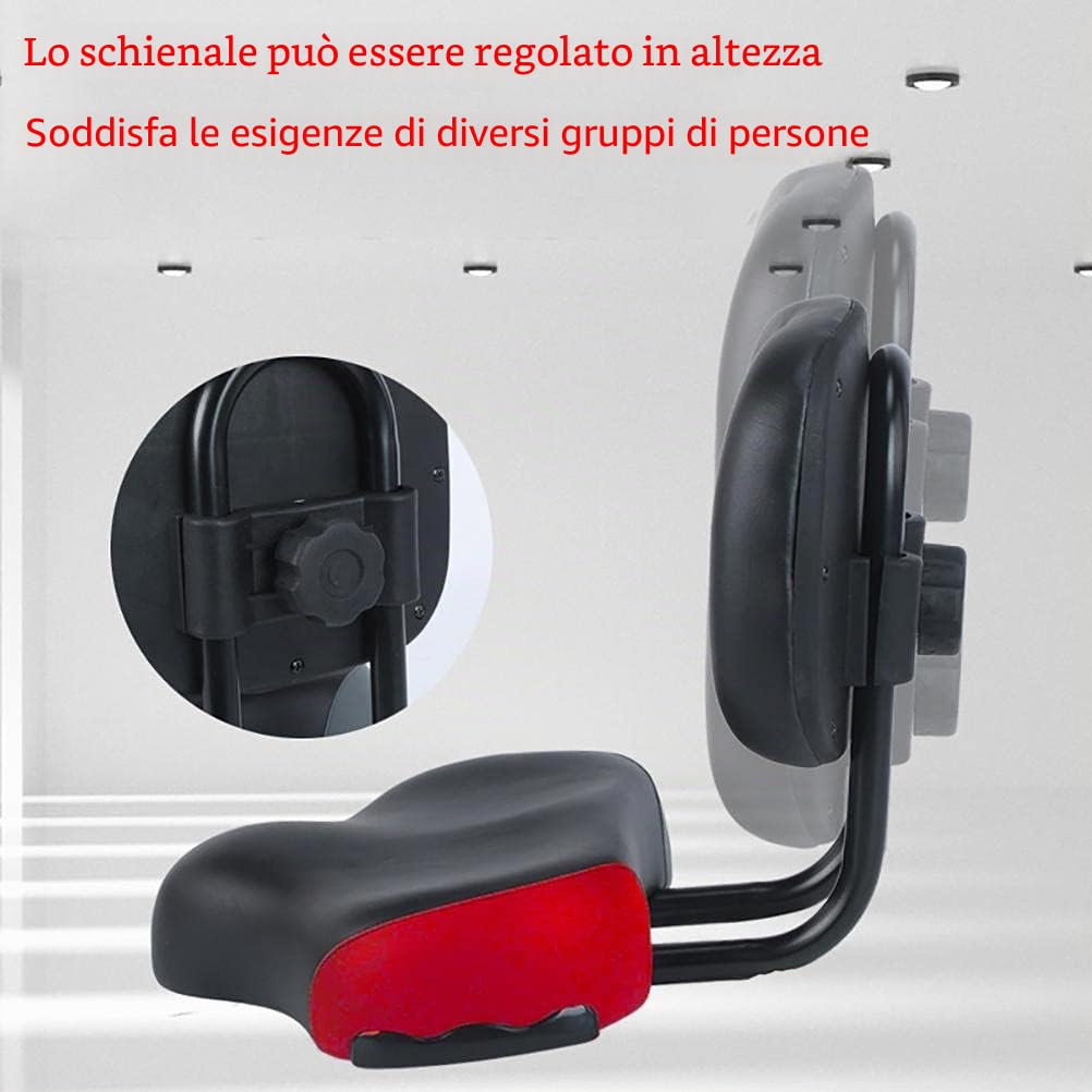 Seggiolino da bicicletta per cyclette, ampio sedile per bicicletta, grande sella per bicicletta, comodo sedile per bicicletta, di ricambio, ampio cuscino imbottito in memory foam