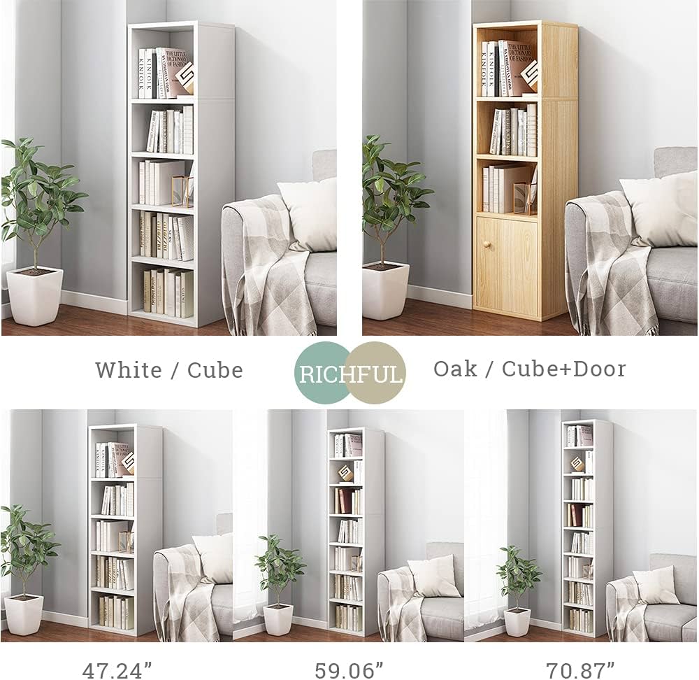 IOTXY Small Narrow Corner Bookcase - 59 Inches Tall Gap