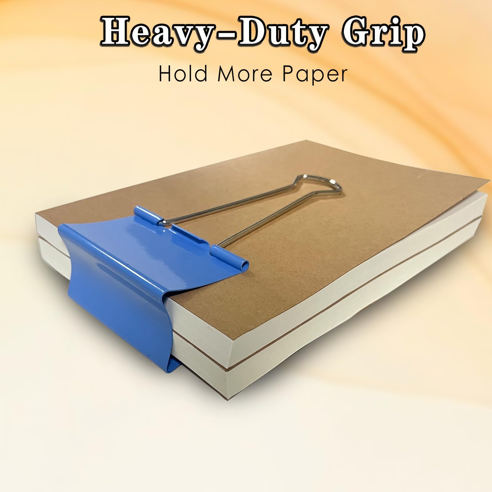 Jumbo-Binder-Clips, 7,6 cm, blau, extra groß, robust, für Bürobedarf, 18 Stück