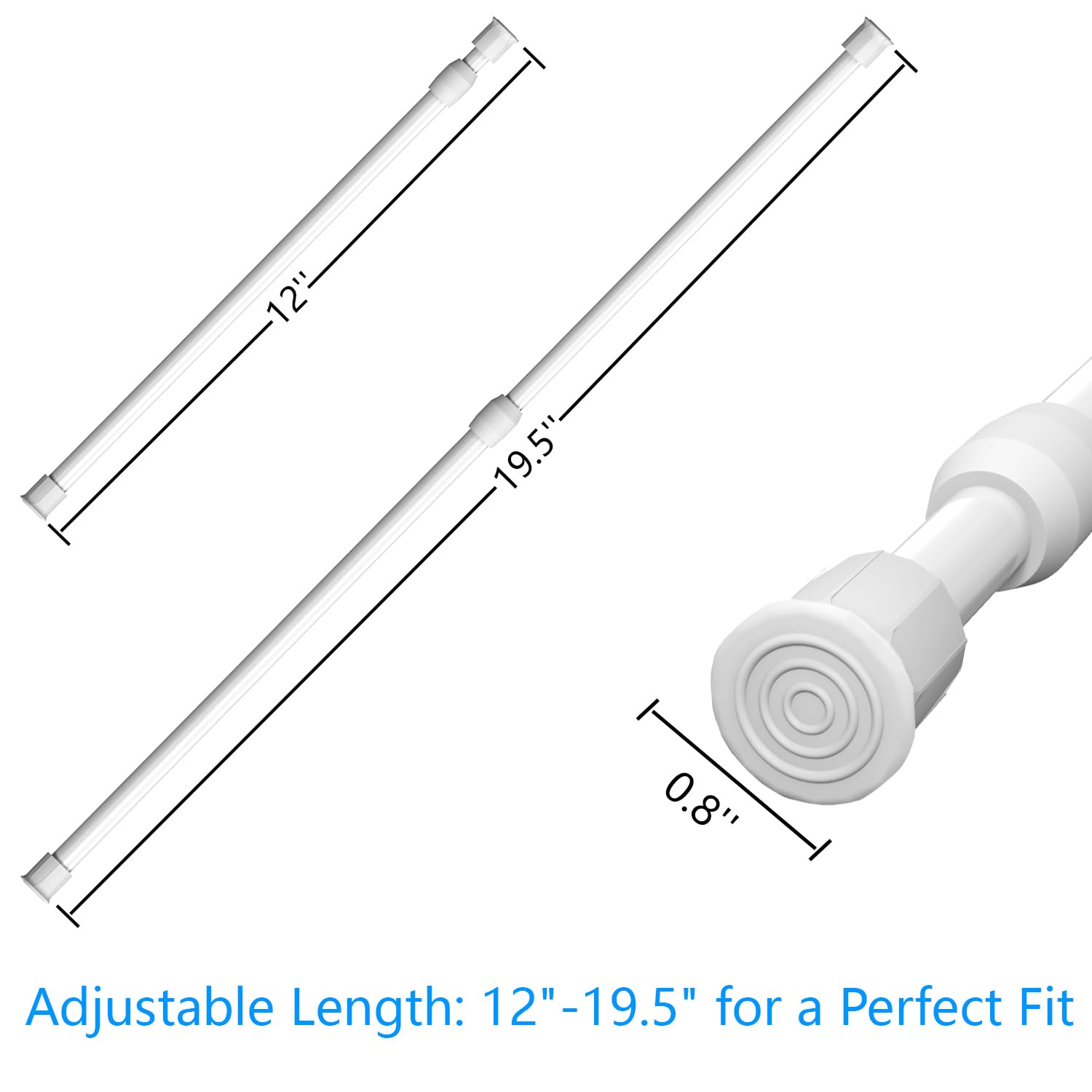 Verstellbare Stangen Für Wohnmobil-Kühlschrank – Edelstahl, 31,5–56,9 Cm (2 Stück)