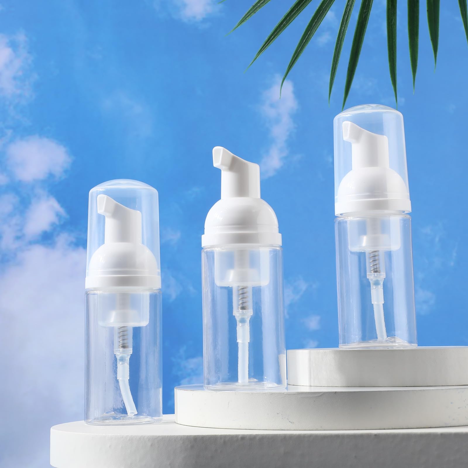 3er Set Schaumspender-Flaschen – 60 Ml, Blau, Für Reise-Shampoo, Handseife & Flüssigseife