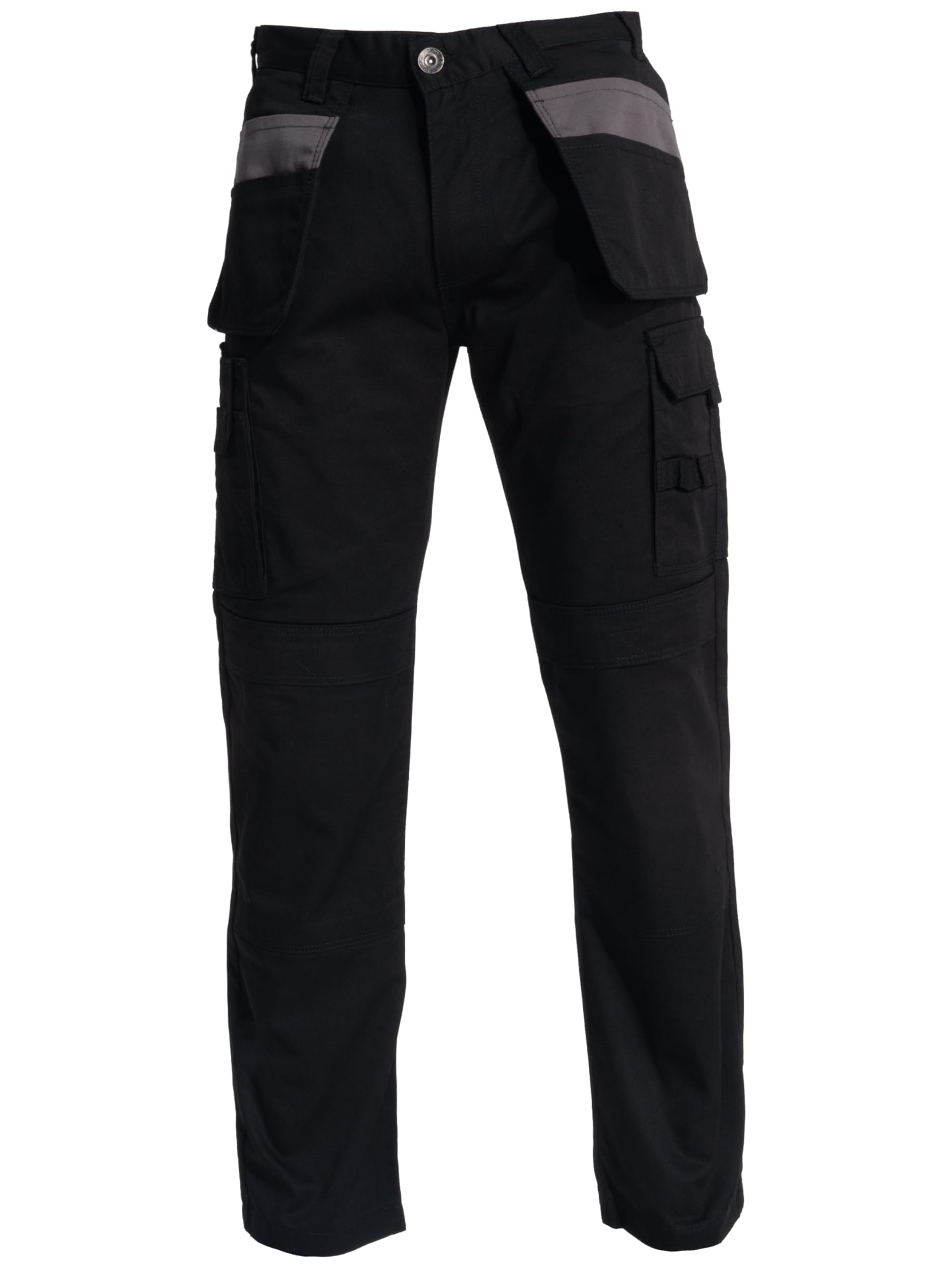 Blue Circle Men's Black Cargo Combat Work Trousers Heavy Duty Safety Pant Multipockets Knee Pad Pockets Durable Workwear Pants Bc666_pants 36W / 31L