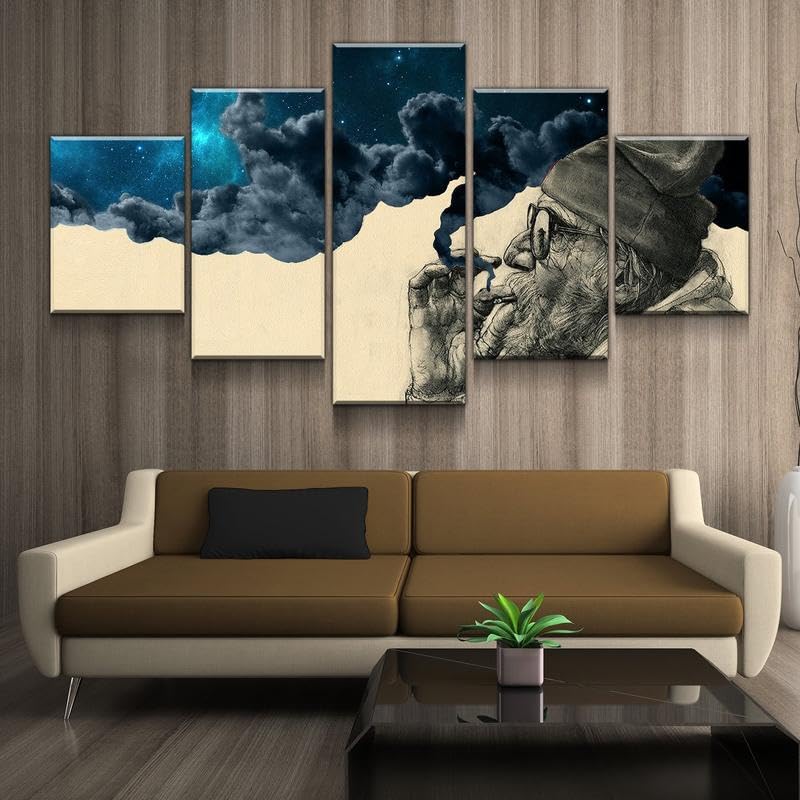 Impression sur toile salon xxl homme à barbe pour créer une ambiance moderne et artistique