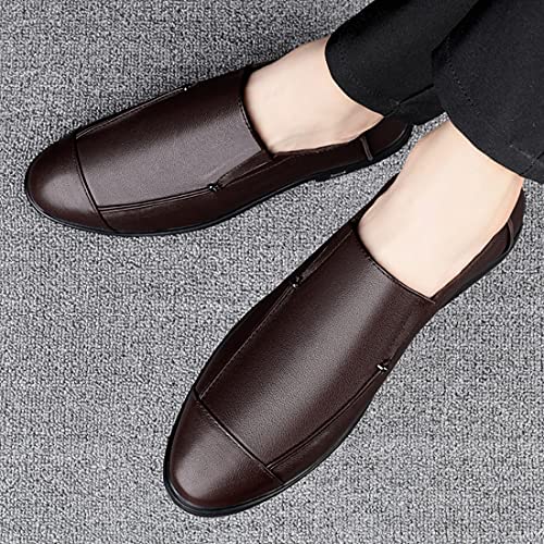 Minishion Mens Dress Slip on Shoes Faux Leather Office Casual Loafers4