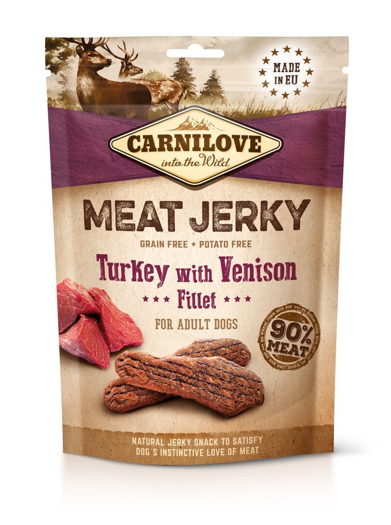 Carnilove Jerky Snack Turkey With Venison Fillet 100g