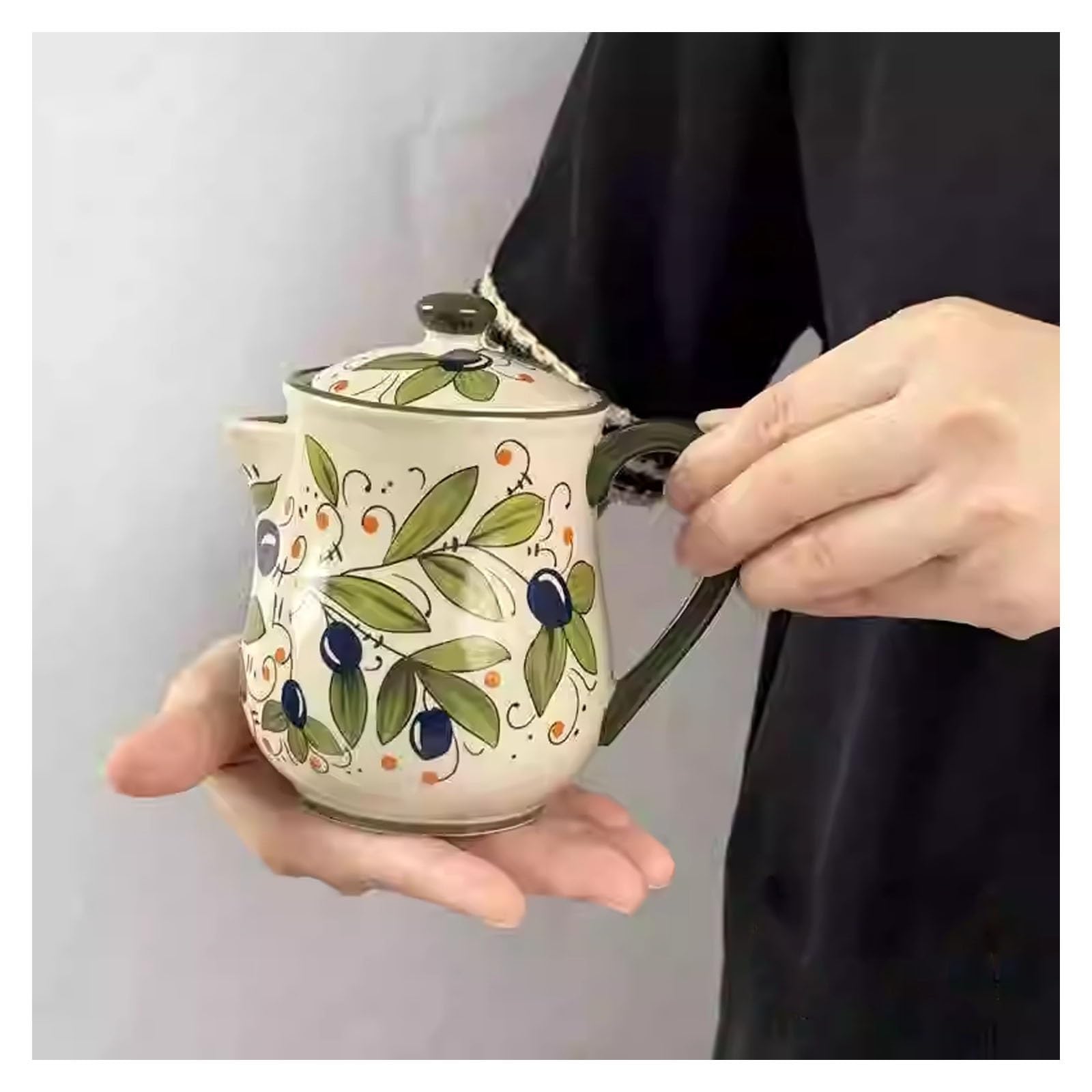 Dispenser per olio vintage, 320 ml, in ceramica, per salsa di soia, in stile giapponese, per oli, aceto e sciroppi