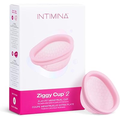 INTIMINA Ziggy Cup 2 - Extra-Thin Reusable Menstrual Disc, Menstrual Cup with Flat-fit Design, Menstrual Cups Ring, Period Products (Size A)