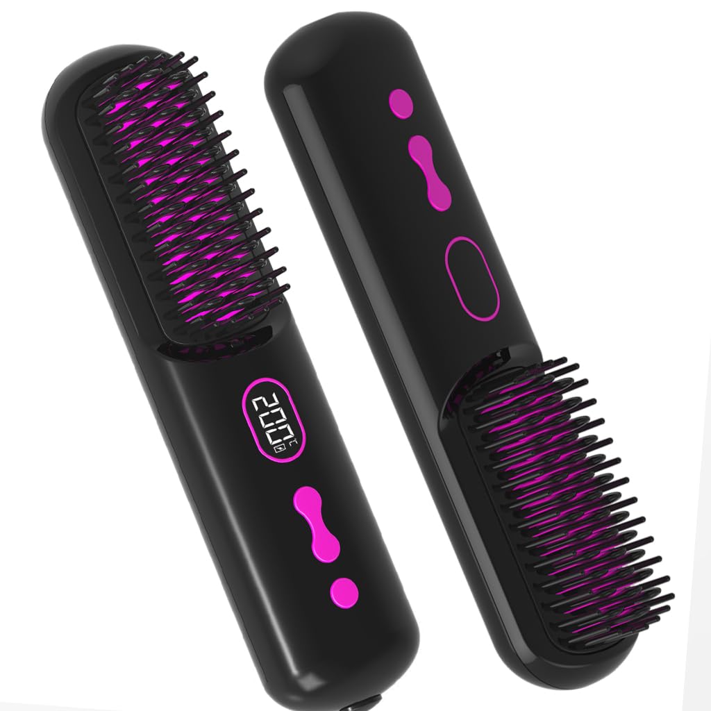 my Beauté Cordless Brush Iron Amazon.com : Cordless Hair Straightener Brush - Negative Ion Mini