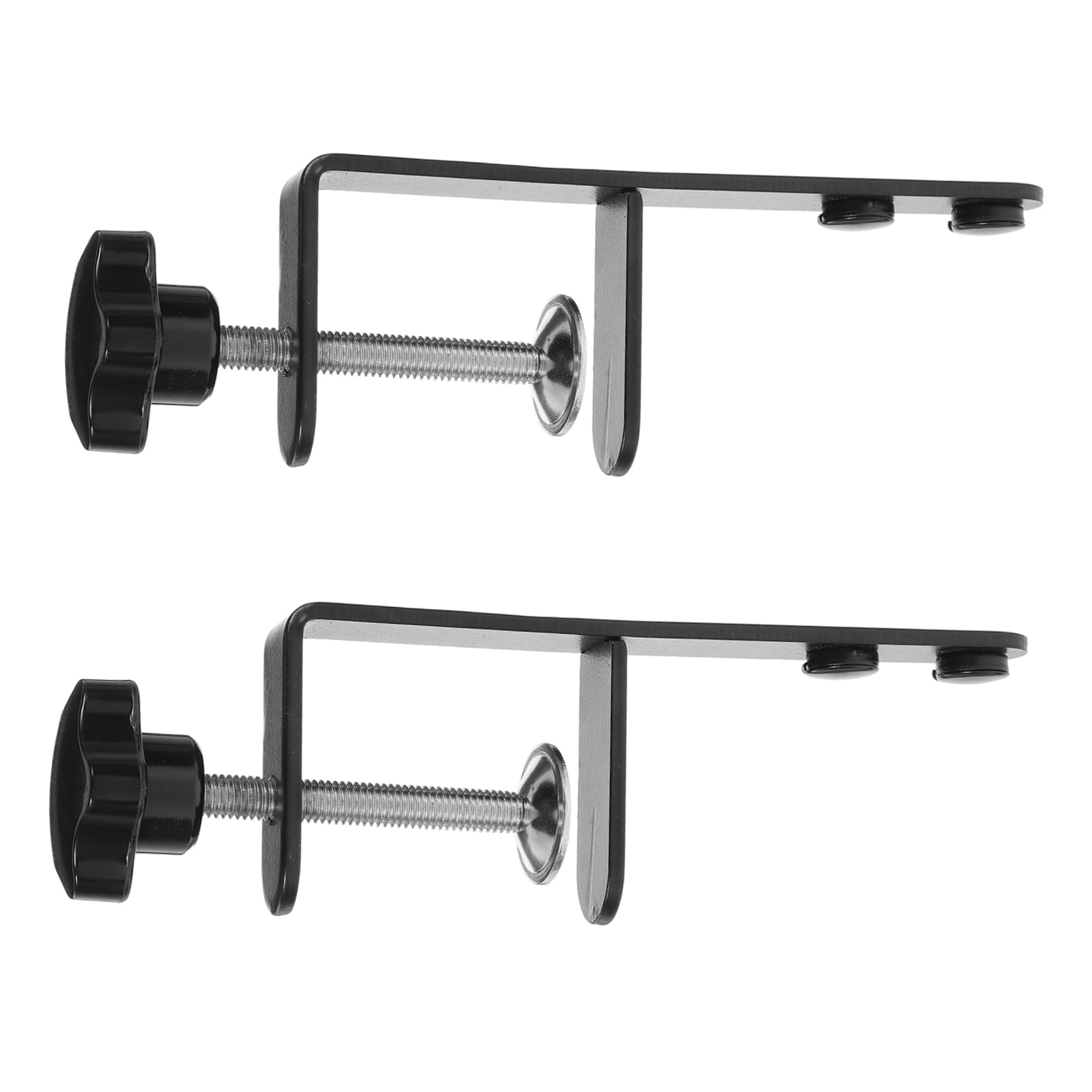 NAMOARLY 2pcs Fixed Bracket Clamp for Desktop Pegboard Stand Over The Table Rod Mounting Clamp