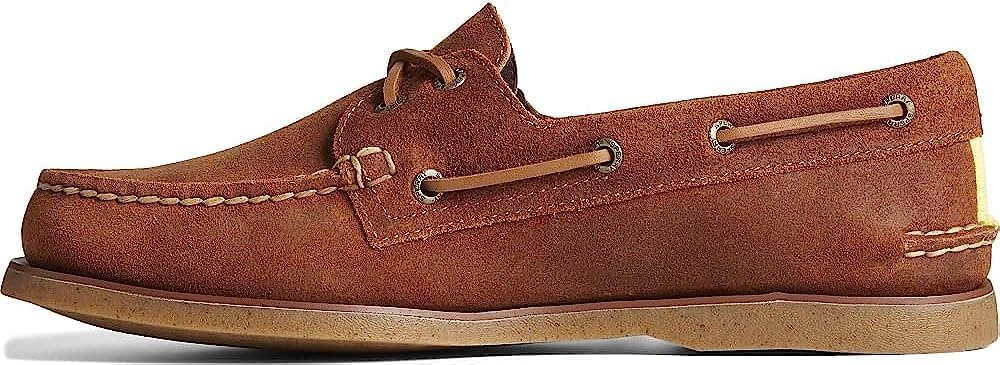 Sperry Men's Gold A/O 2-Eye Boat Shoe, TAN Suede, 11