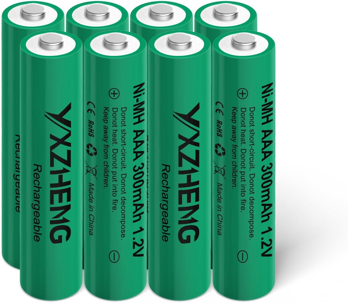 Solar Lights 8pcs AAA 300mAh NI-MH Battery 1.2v Rechargeable Garden Lights Controllers(8xAAA)