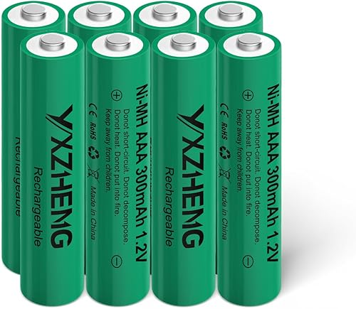 8 unids AAA batería 1.2v recargable NI-MH 300mAh para exterior solar césped luz (8xAAA)