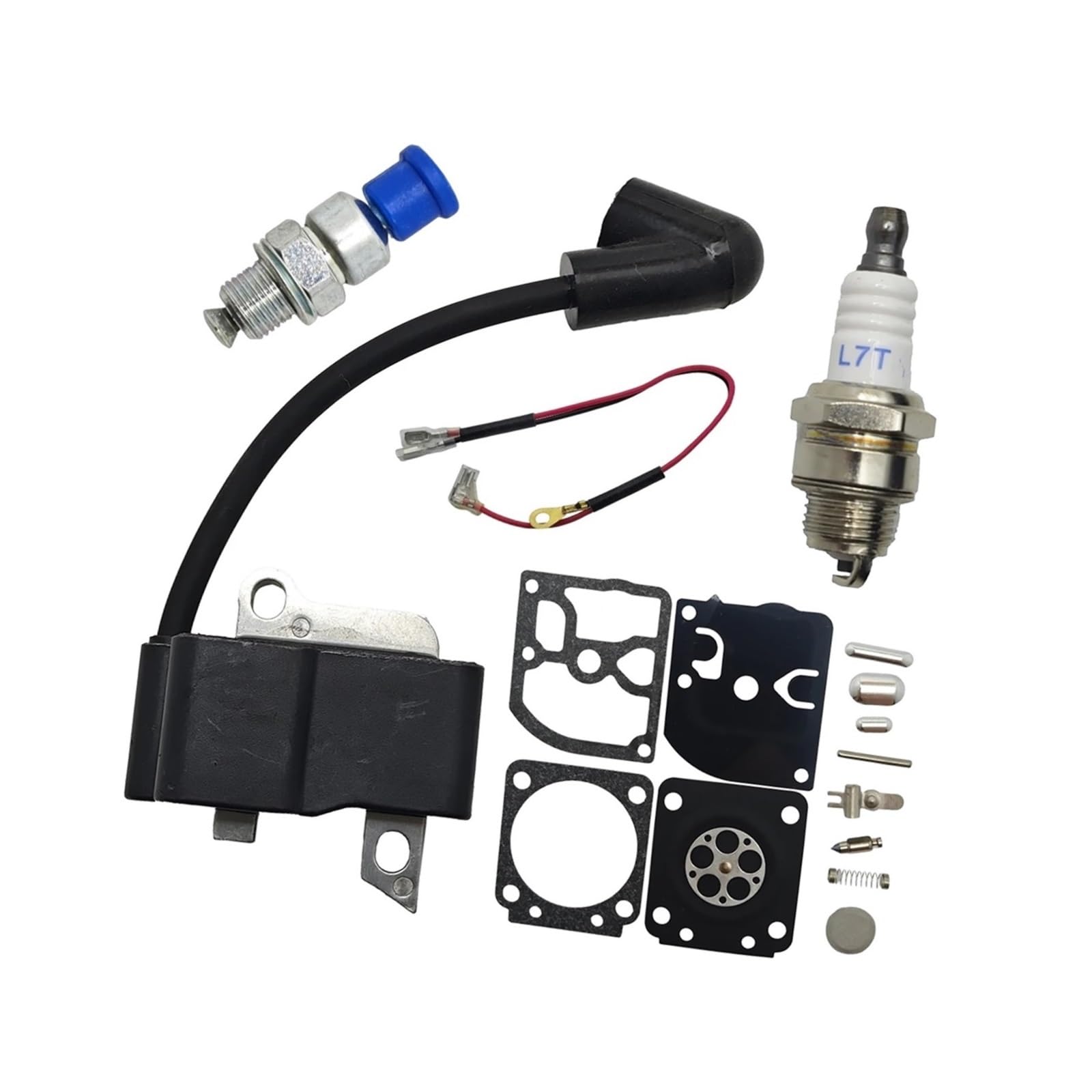 Kit carburateur bobine d'allumage haute résistance pour tronçonneuse 445 450E avec bougie