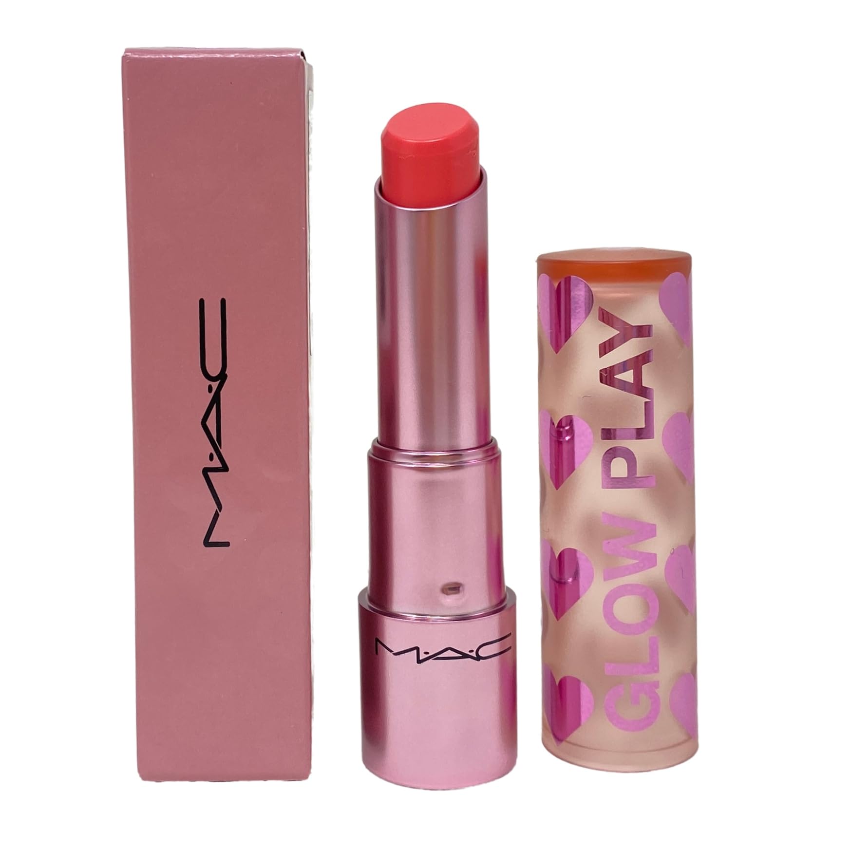 M.A.C Cosmetics Mother's Day Hearts Collection Glow Play Lip Balm - Floral Coral - .12 oz / 3.6g