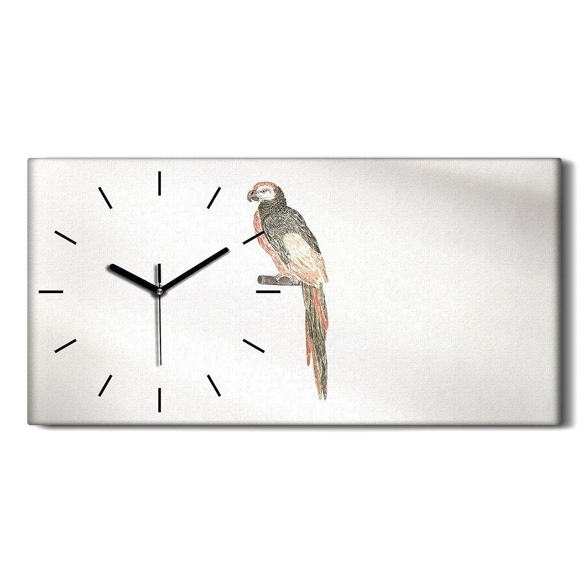 Horloge sur Toile Sans Tic-Tac Image Art Mural Perroquet