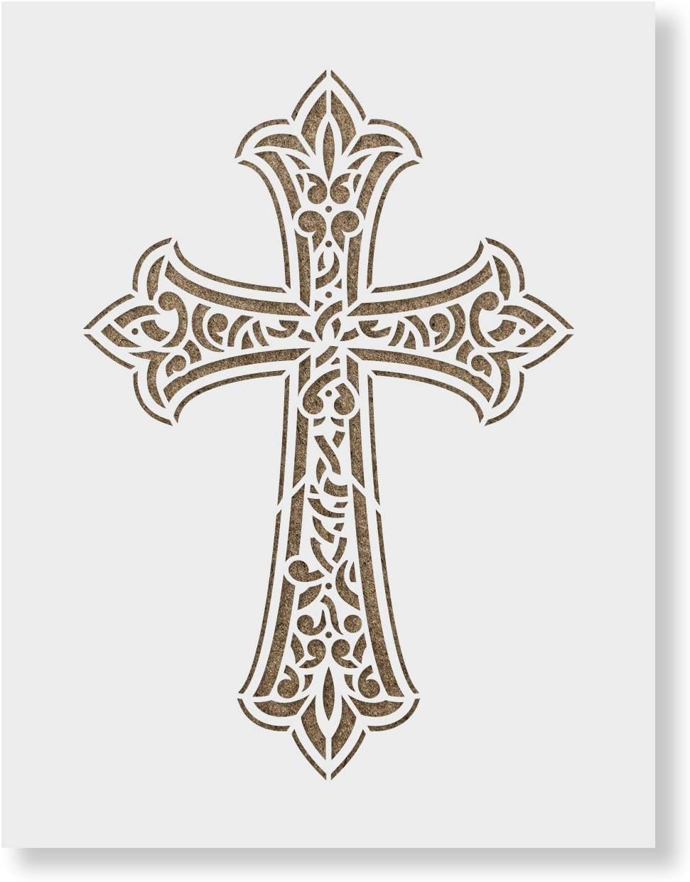 Celtic Knot Border Stencil - 7.3x4.3 Inch Stainless Steel Template For Wood Burning & Crafts