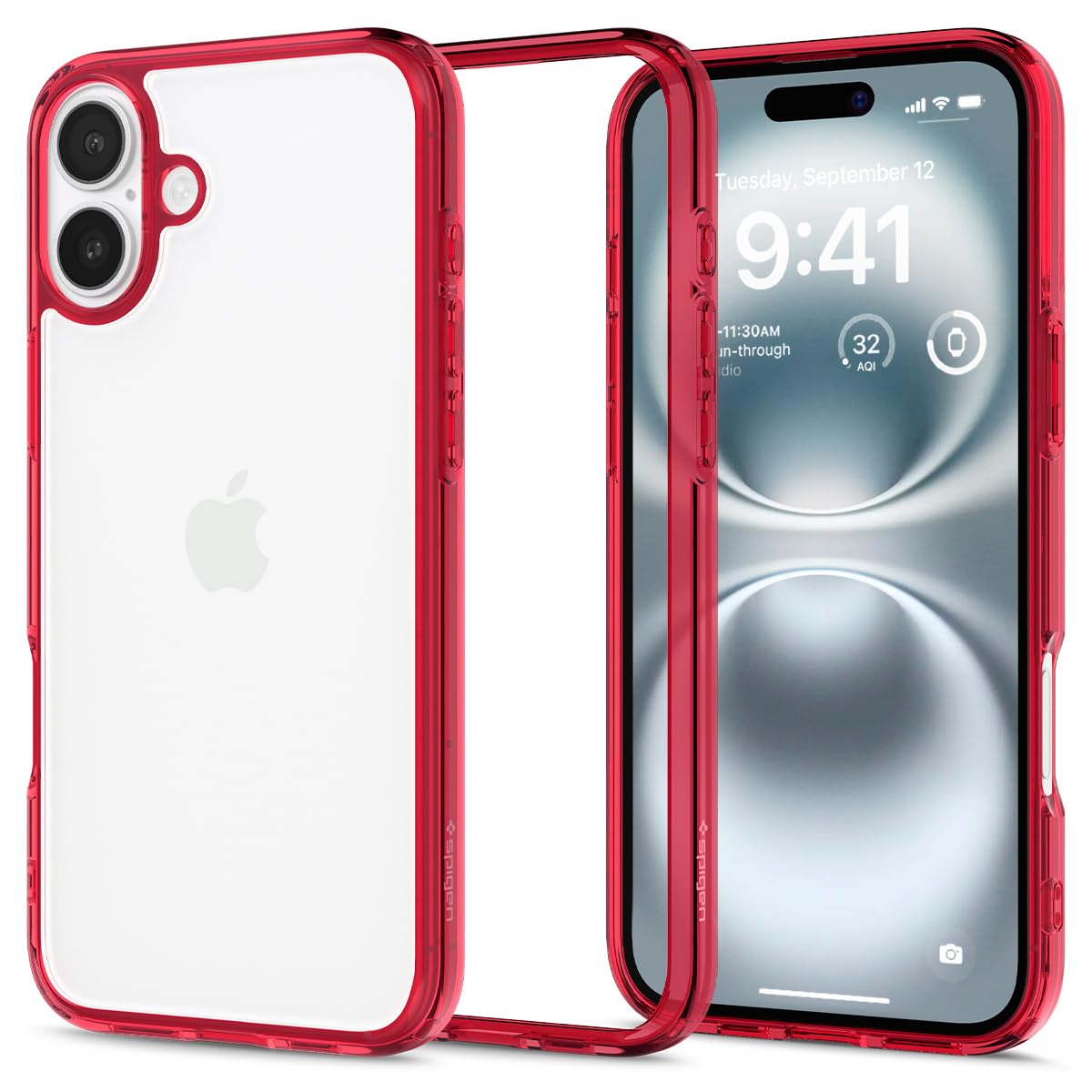 Spigen Ultra Hybrid Case Compatible with iPhone 16 - Red Crystal