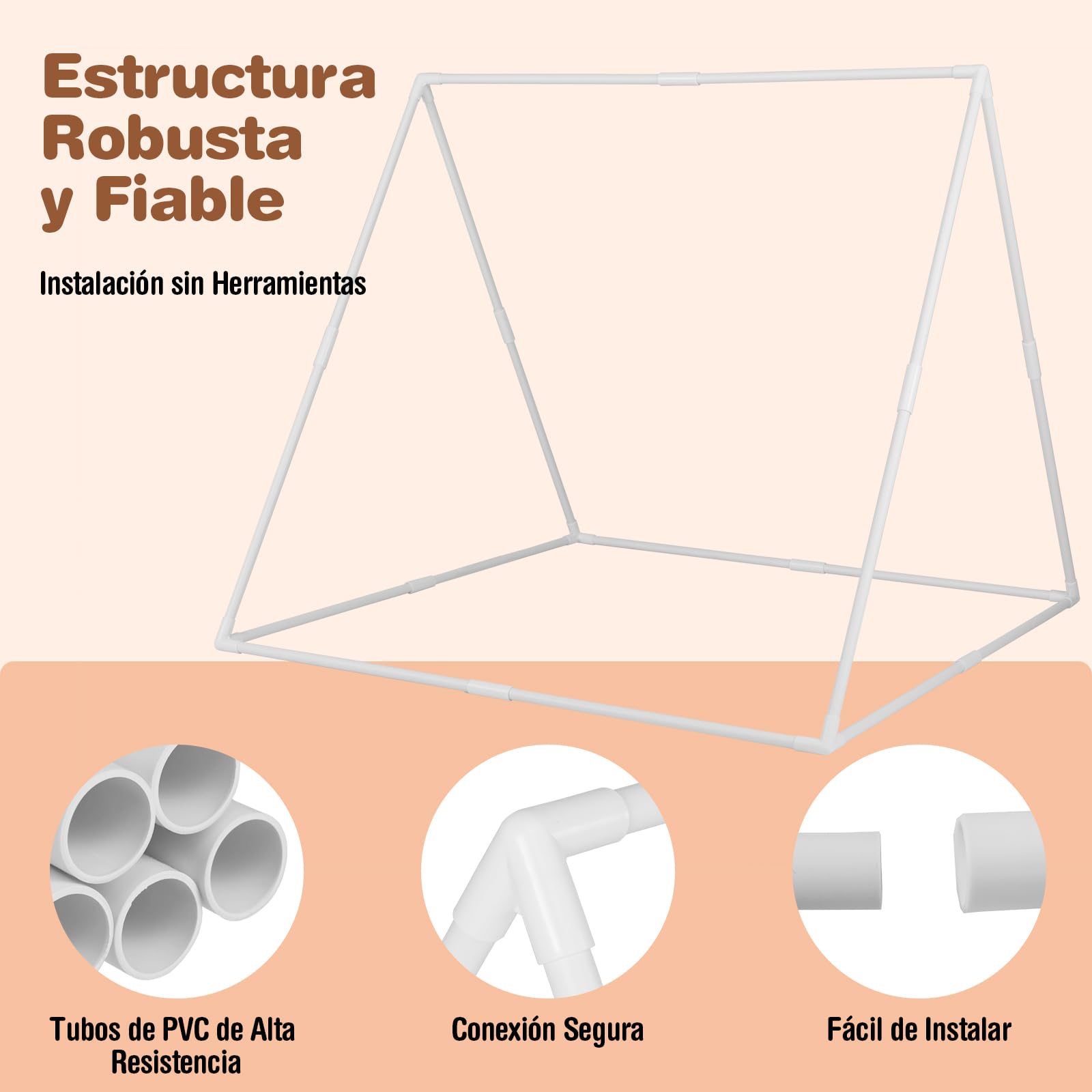 COSTWAY Tienda Campaña Infantil, Casita Infantil Interior con Alfombra Acolchada Lavable, Banderas Coloridas, Casita Niños Tela para Niños de 3+ Años, para Rincón de Lectura, Sala de Juegos