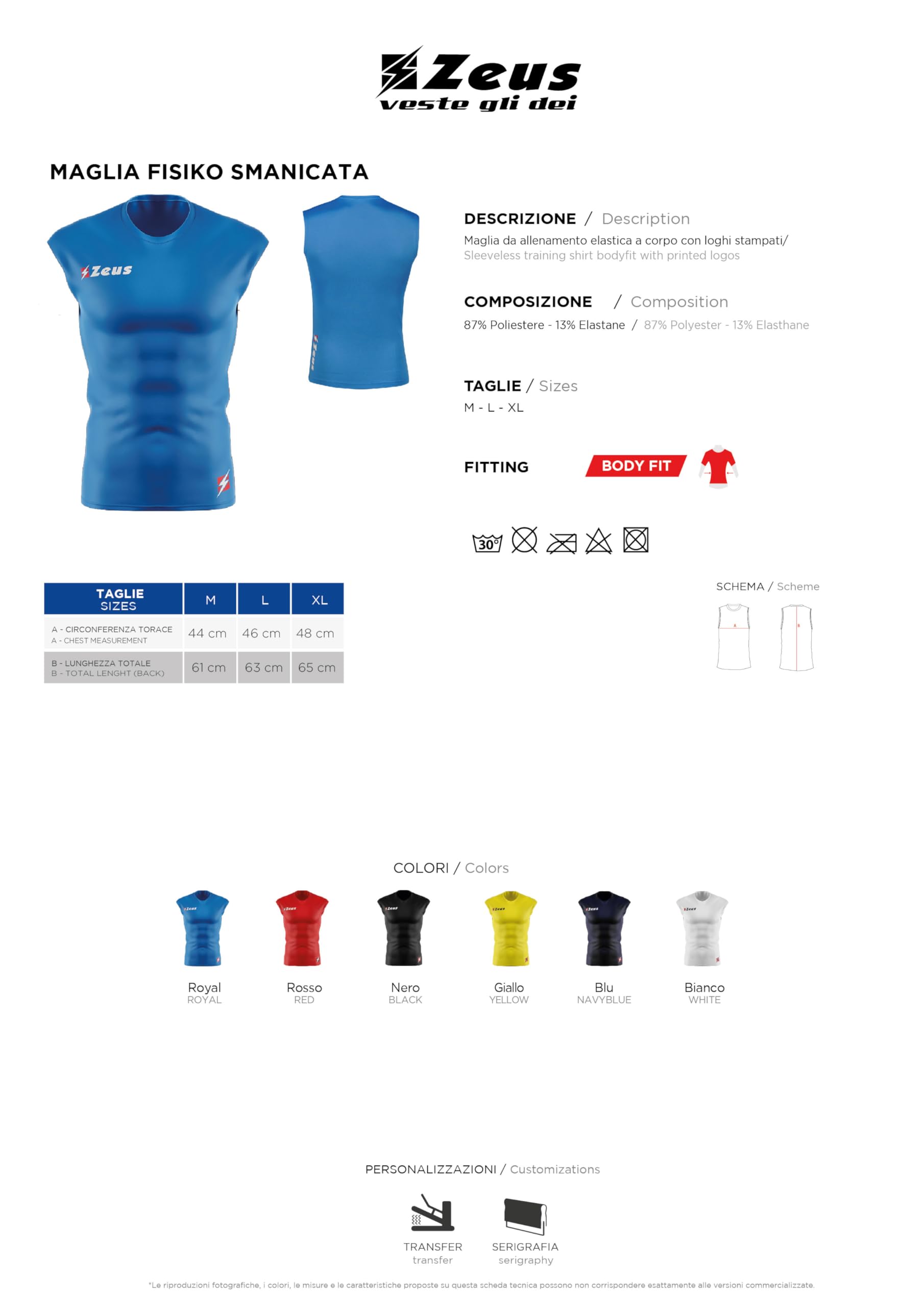 10 Maglie Fisiko da Allenamento Elastica a Corpo per Zeus T-Shirt Sport Calcio Calcetto Relax Fitness Palestra Football Tracksuit Maglietta Canotta Training