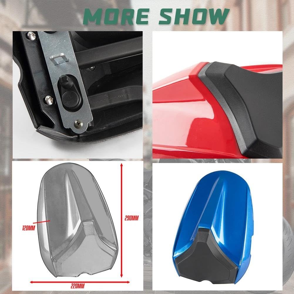 Moto Carenatura Cappuccio Copertura di Sede Cowl Passeggero Posteriore Carenatura per Suzuki per GSX-S per GSXS 750 per GSXS750 per GSX-S750 2017-2022 Fodere per sedili Moto(Matte Black)