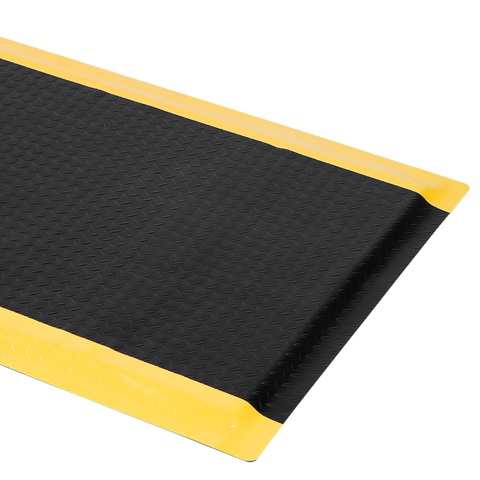 3 x 5 FT Anti Fatigue Mats Industrial 15/16 Inch Thick Soft Sponge Ergonomic Mat Durable Heavy Duty Diamond Plate Work Mat for Standing Non Slip Industrial Grade Floor Mat for Leg &amp; Back Pain