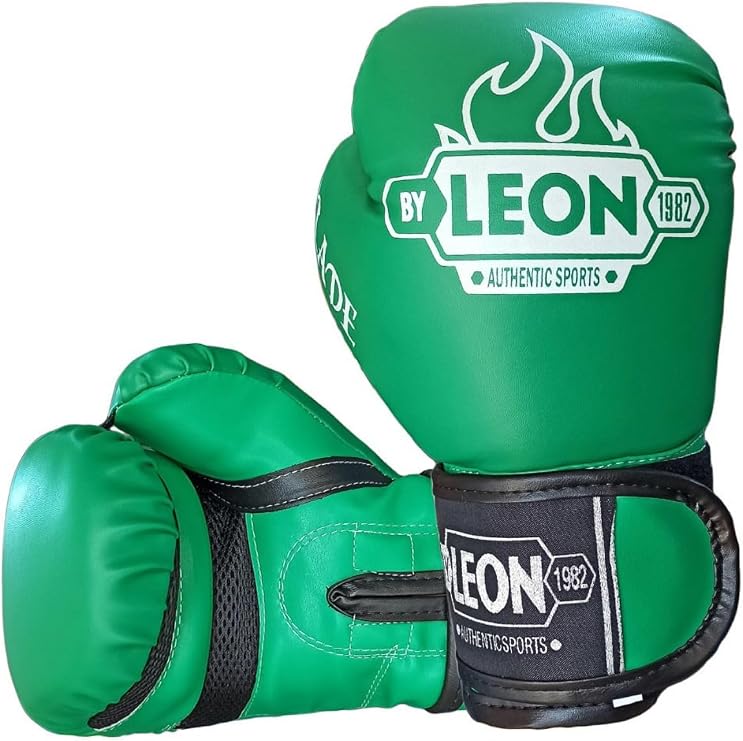 Leon Blade Training Boks, Kick Boks ve Muay Thai Eldiveni, Atlama İpi, Dişlik ve Bandaj Seti, Yeşil, 8 oz
