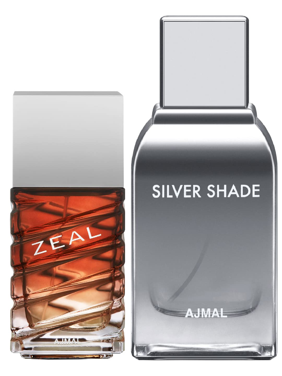 Ajmal Zeal EDP Aquatic Woody Perfume 100ml for Men and Silver Shade EDP Citrus Woody Perfume 100ml for Men