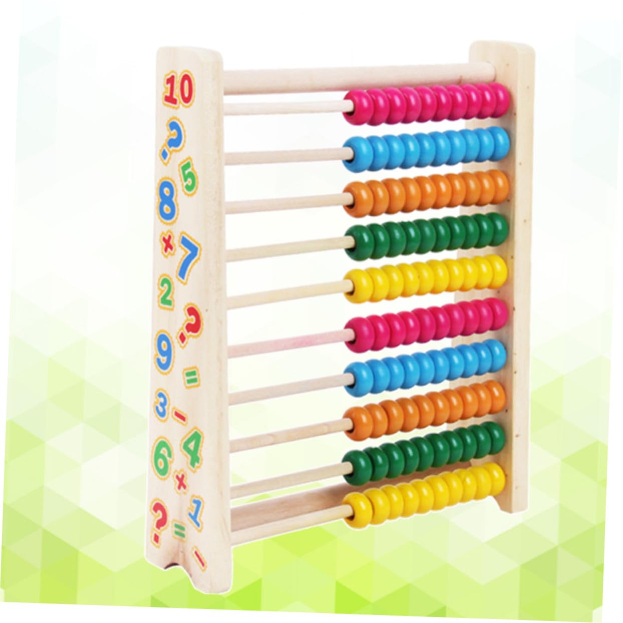Ábaco para Niños de Madera 10 Niveles Colorido Marco de Cálculo Educativo Juguetes Matemáticos Infantiles Educación Temprana Desarrollo Intelectual Color Aleatorio